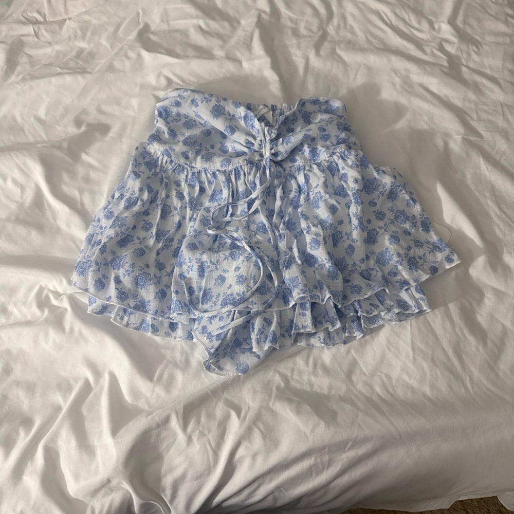 Altar'd State Blue Floral Skirt